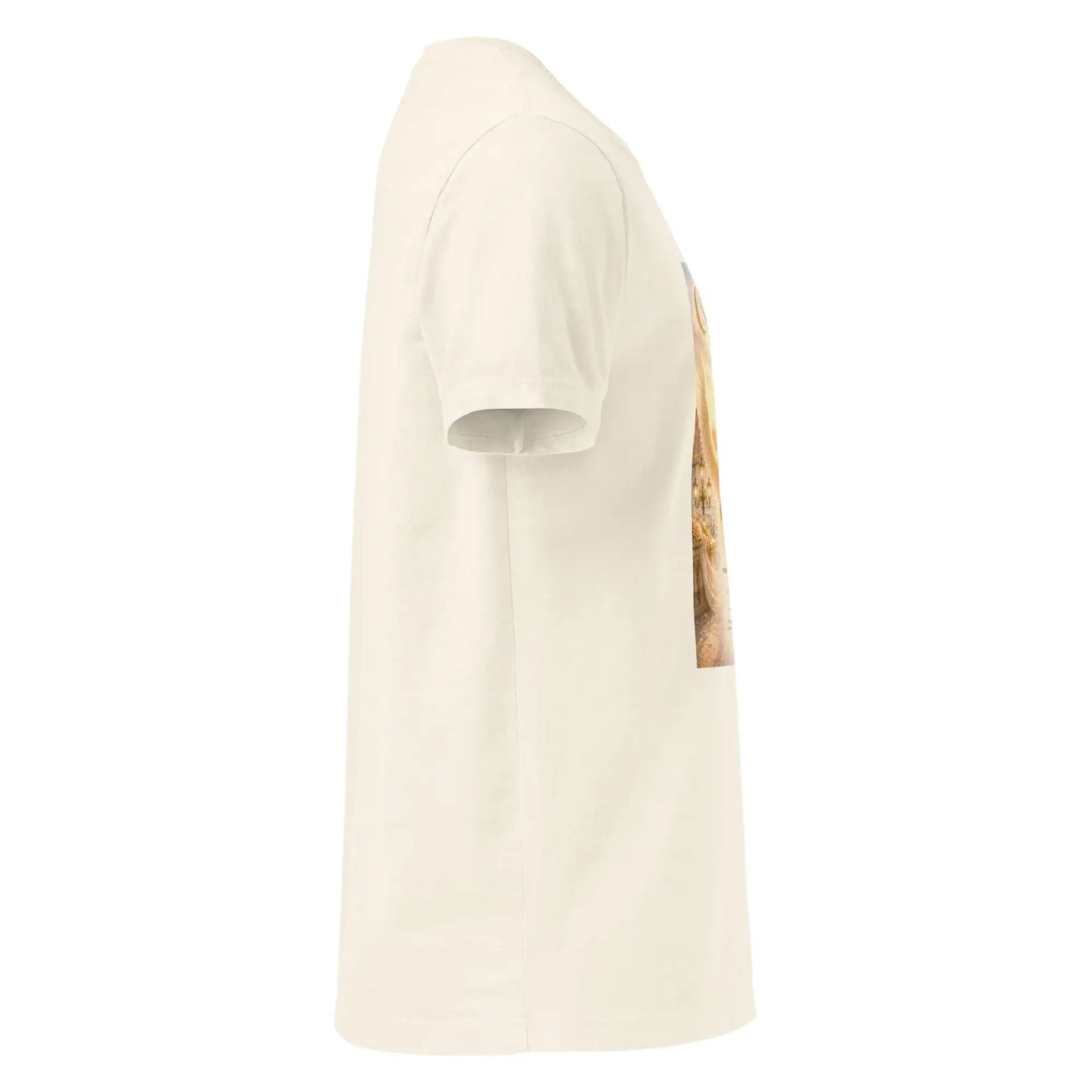 Seelenlicht Inner Light Unisex-Oversized-Shirt in Weiss, Seitenansicht rechts von Medium Charlotte