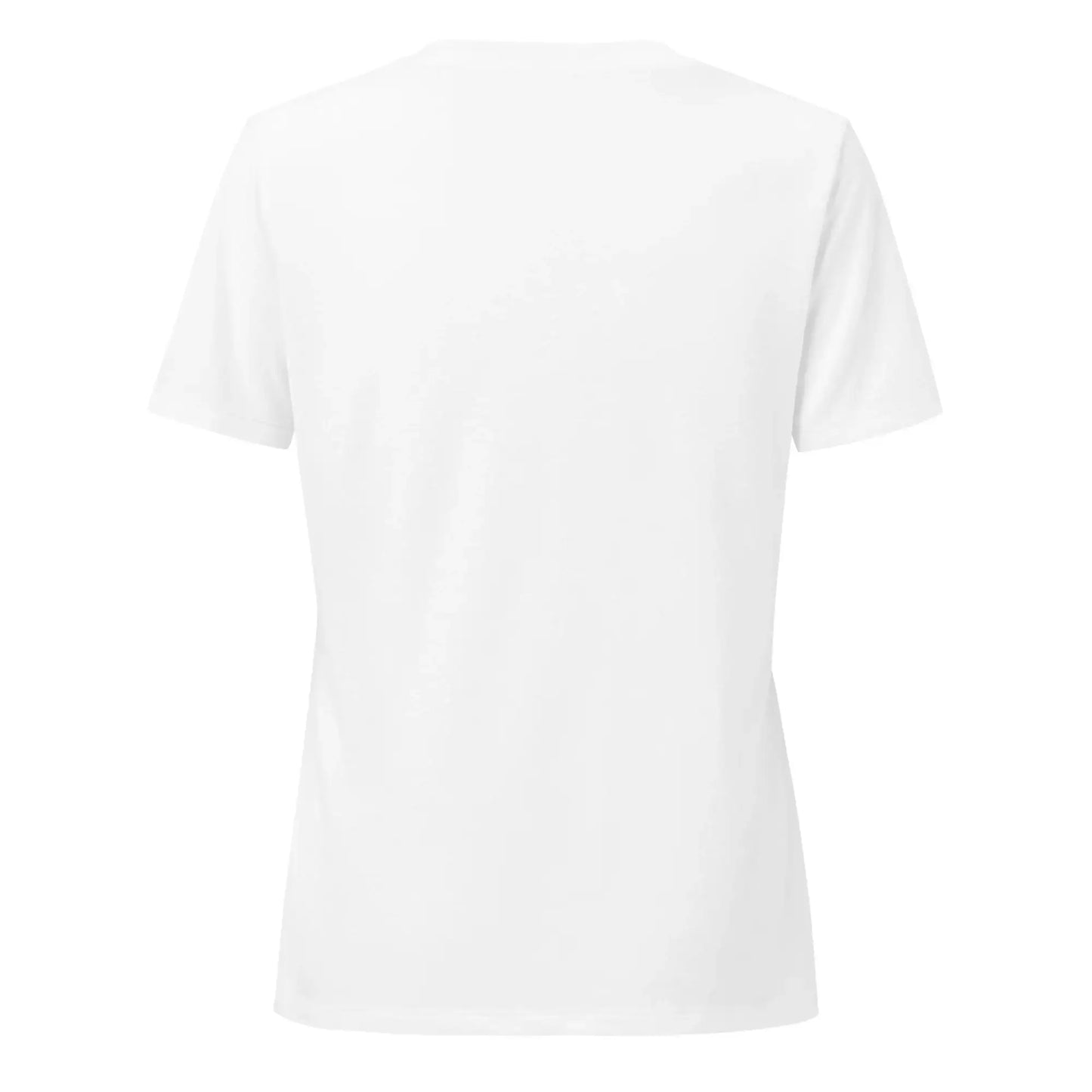 Seelenlicht Inner Light Damen-Shirt mit V-Ausschnitt in Weiss, Rueckansicht von Medium Charlotte