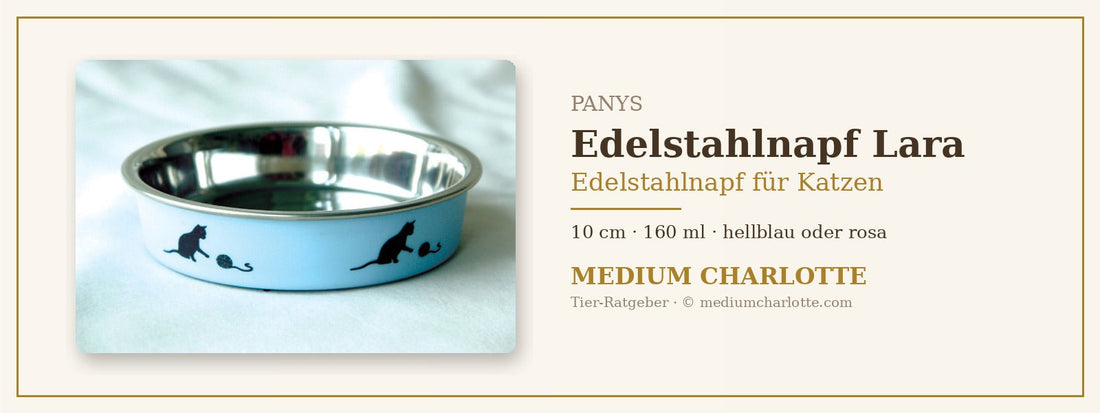 Edelstahlnapf für Katzen – PANYS Edelstahlnapf Lara, 10 cm