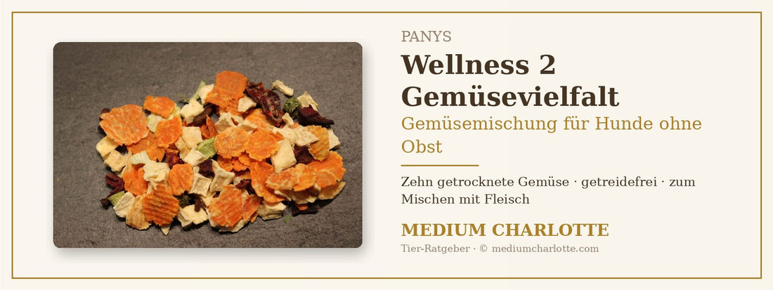 Gemüsemischung für Hunde ohne Obst – PANYS Wellness 2 Gemüsevielfalt, getrocknete Gemüseflocken