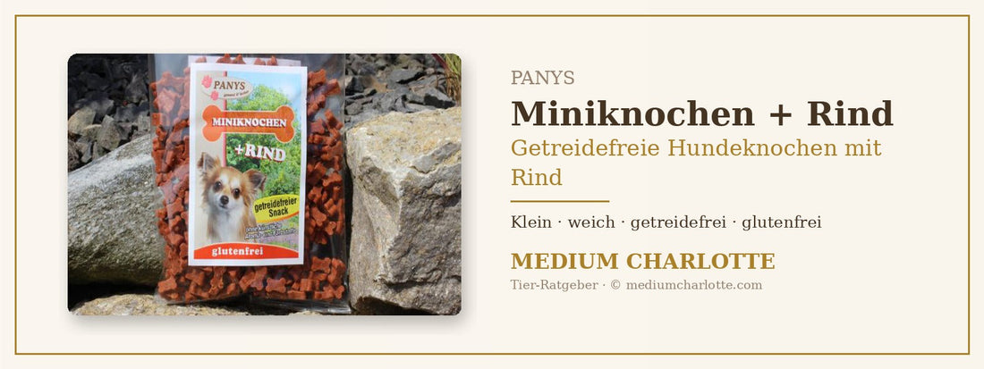 Getreidefreie Hundeknochen mit Rind – PANYS Miniknochen + Rind im 150-g-Beutel