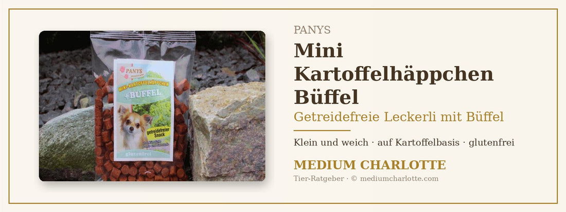 Getreidefreie Leckerli mit Büffel – PANYS Mini Kartoffelhäppchen Büffel im 150-g-Beutel