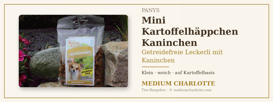 Getreidefreie Leckerli mit Kaninchen – PANYS Mini Kartoffelhäppchen Kaninchen im 150-g-Beutel