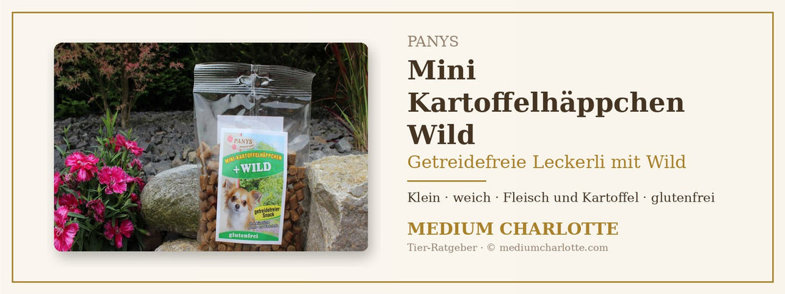 Getreidefreie Leckerli mit Wild – PANYS Mini Kartoffelhäppchen Wild im 150-g-Beutel