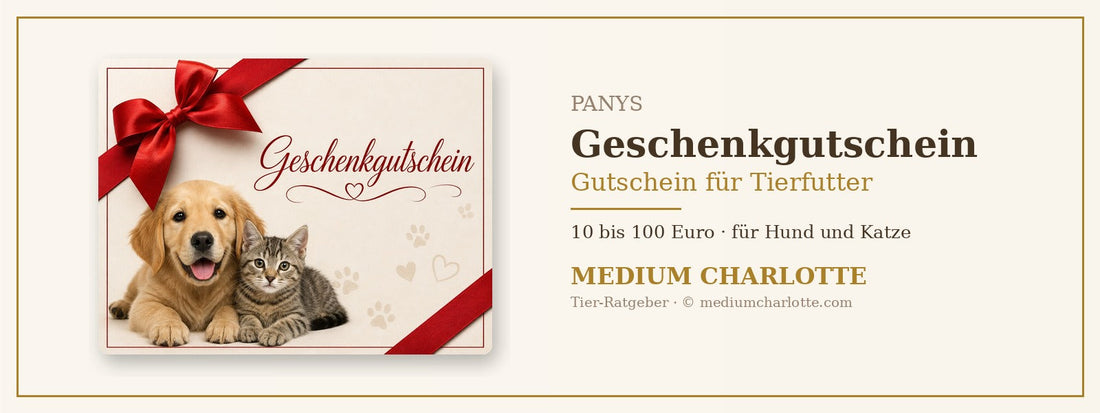 Gutschein Tierfutter – PANYS Geschenkgutschein für Hund und Katze