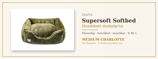 Hundebett dunkelgrün – PANYS Supersoft Softbed