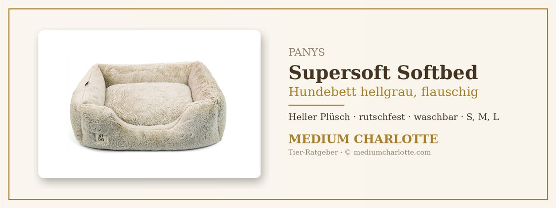 Hundebett hellgrau flauschig – PANYS Supersoft Softbed