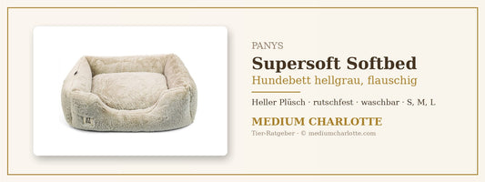Hundebett hellgrau flauschig – PANYS Supersoft Softbed