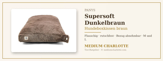 Hundeboxkissen braun – PANYS Supersoft Kuschel-Hundeboxkissen Dunkelbraun