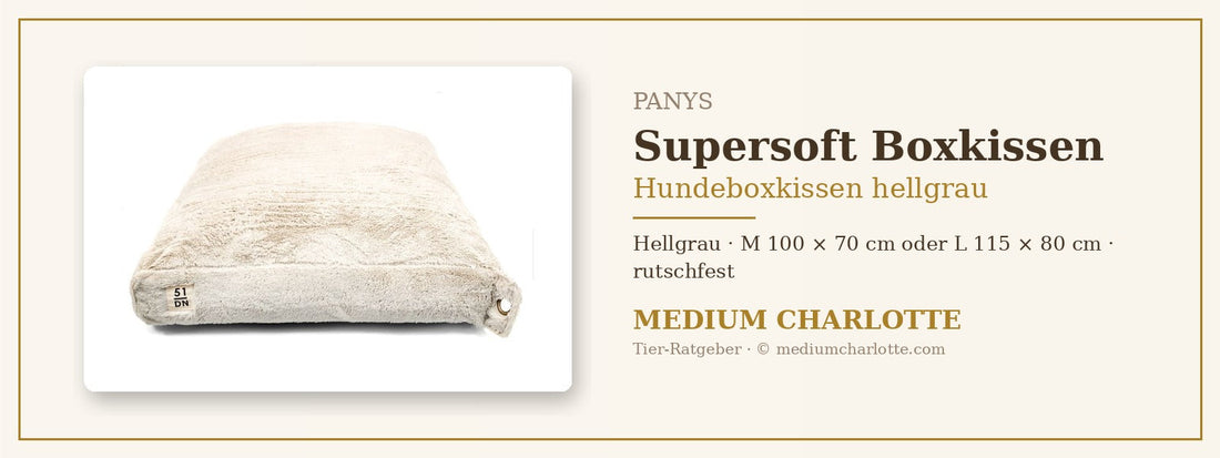 Hundeboxkissen hellgrau – PANYS Supersoft Kuschel-Hundeboxkissen