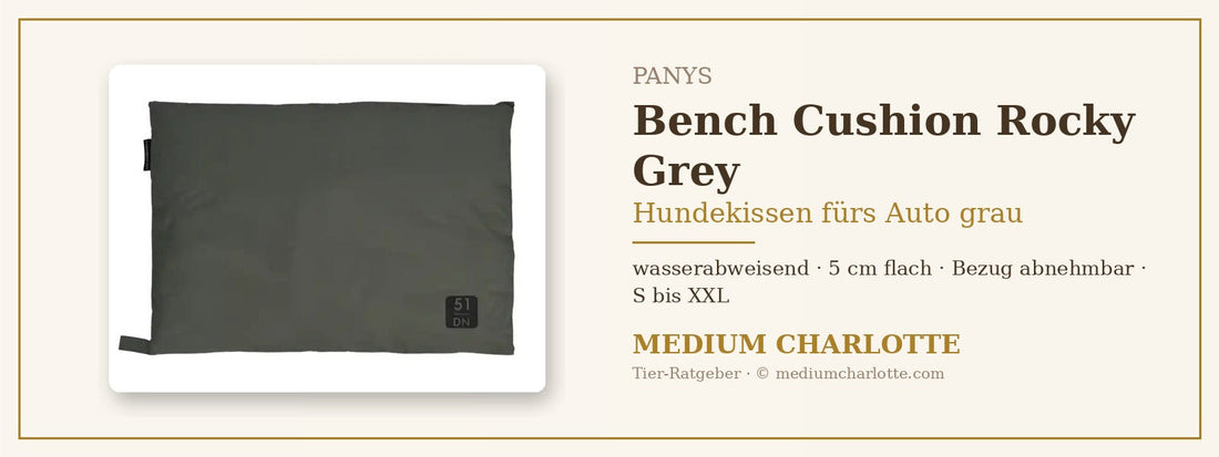 Hundekissen fürs Auto grau – PANYS Bench Cushion Rocky Grey