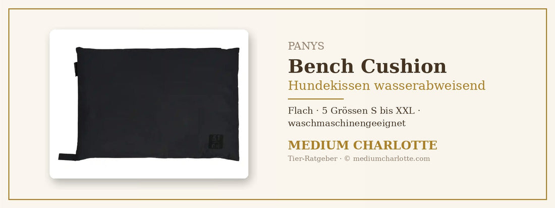 Hundekissen wasserabweisend – PANYS Bench Cushion Imperial Grey, flach