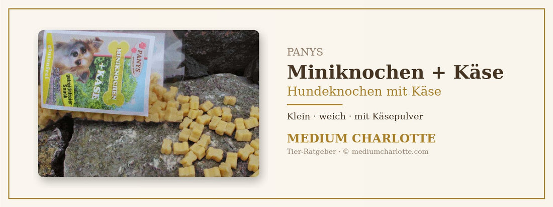 Hundeknochen mit Käse – PANYS Miniknochen + Käse im 150-g-Beutel