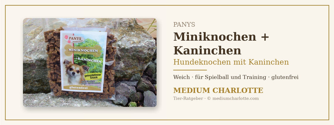 Hundeknochen mit Kaninchen – PANYS Miniknochen + Kaninchen im 150-g-Beutel