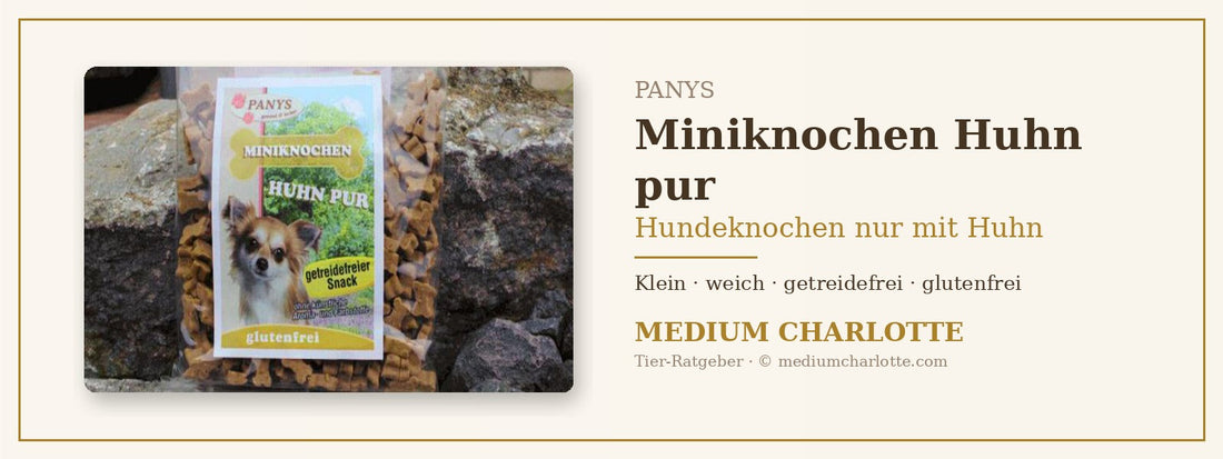 Hundeknochen nur mit Huhn – PANYS Miniknochen Huhn pur im 150-g-Beutel