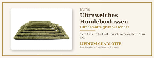 Hundematte grün waschbar – PANYS Ultraweiches Hundeboxkissen dunkelgrün