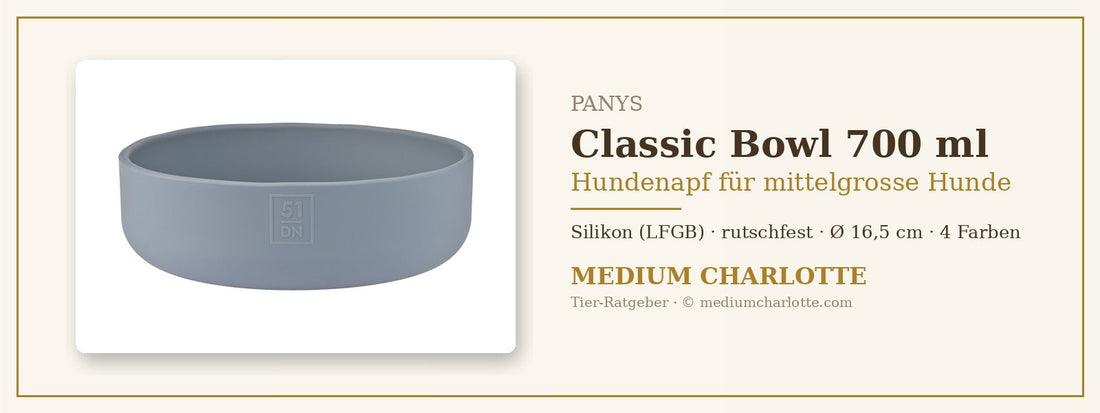 Hundenapf mittelgrosse Hunde – PANYS Classic Bowl 700 ml aus Silikon