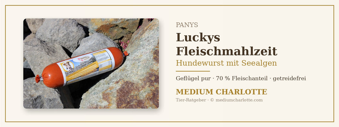 Hundewurst mit Seealgen – PANYS Luckys Fleischmahlzeit
