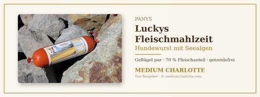 Hundewurst mit Seealgen – PANYS Luckys Fleischmahlzeit