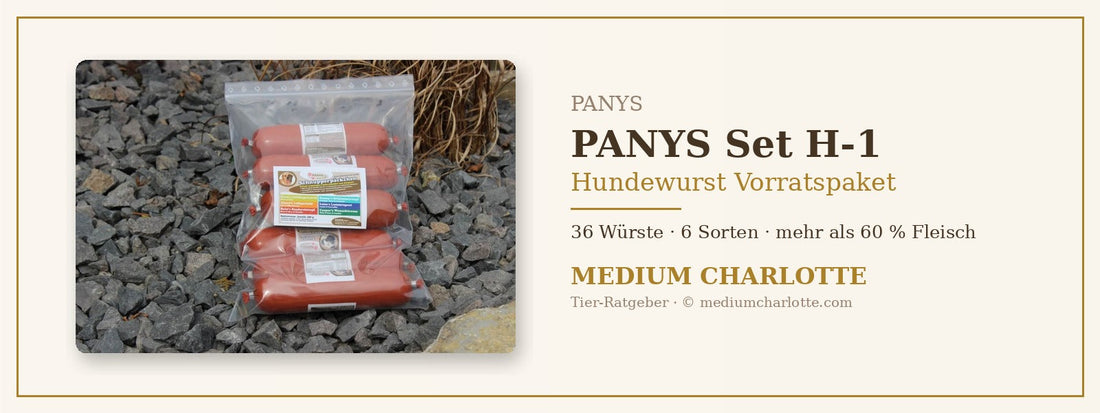 Hundewurst Vorratspaket – PANYS Set H-1 mit 36 Würsten in 6 Sorten