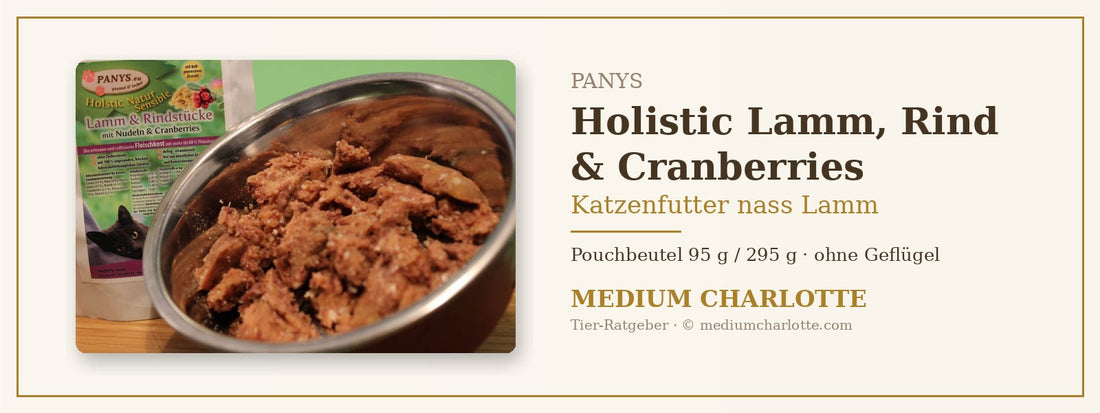 Katzenfutter nass Lamm – PANYS Holistic Lamm, Rind, Nudeln &amp; Cranberries