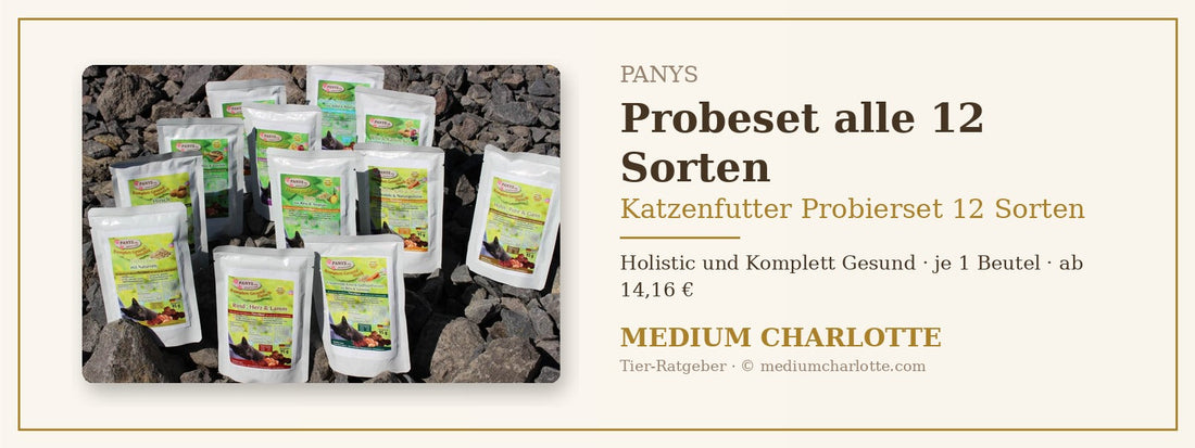Katzenfutter Probierset 12 Sorten – PANYS Probeset mit allen Pouchbeuteln