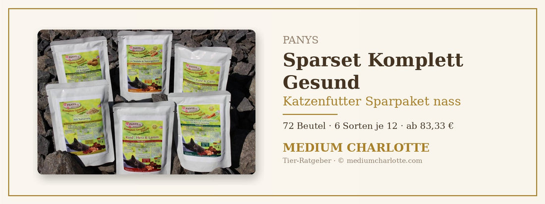 Katzenfutter Sparpaket nass – PANYS Sparset Komplett Gesund mit 72 Beuteln