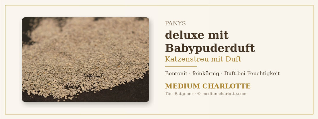 Katzenstreu mit Duft – PANYS Naturkatzenstreu deluxe mit Babypuderduft, 7,5 kg