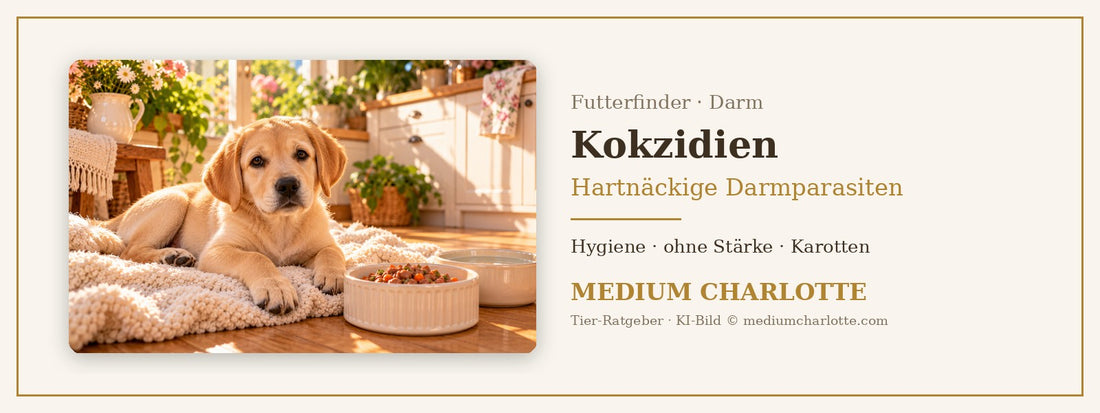 Kokzidien beim Hund – Labradorwelpe liegt auf einer frisch gewaschenen Decke neben einem sauberen Napf