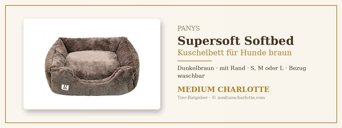 Kuschelbett für Hunde braun – PANYS Supersoft Softbed in Dunkelbraun