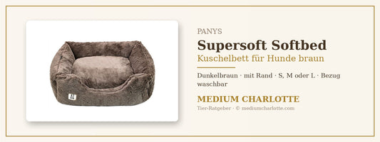 Kuschelbett für Hunde braun – PANYS Supersoft Softbed in Dunkelbraun