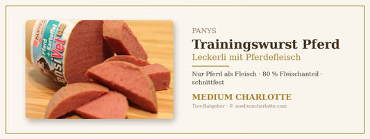 Leckerli mit Pferdefleisch – PANYS Trainingswurst Pferd + Kartoffel in Scheiben