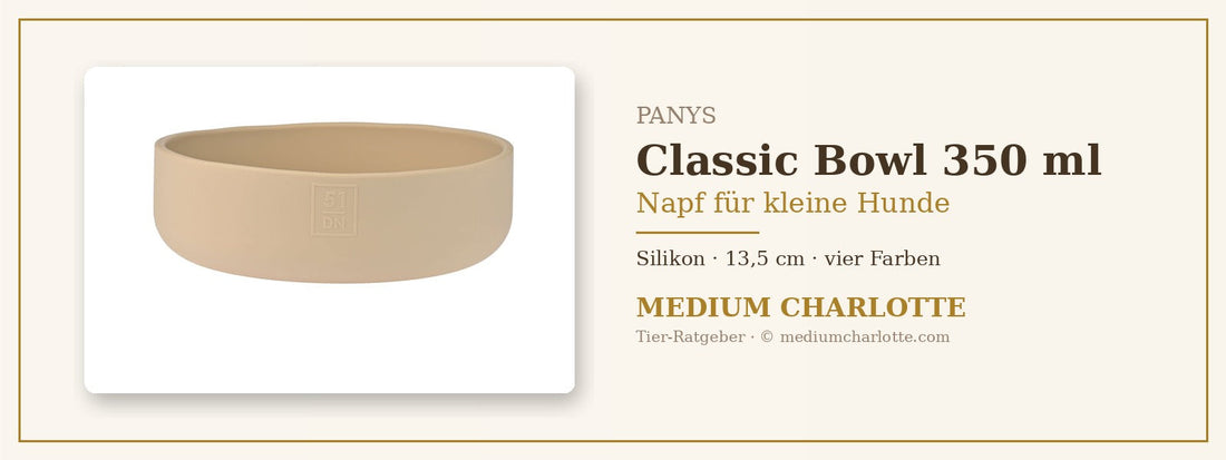 Napf für kleine Hunde – PANYS Classic Bowl 350 ml in Sand