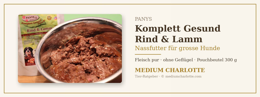 Nassfutter für grosse Hunde – PANYS Komplett Gesund Rind &amp; Lamm