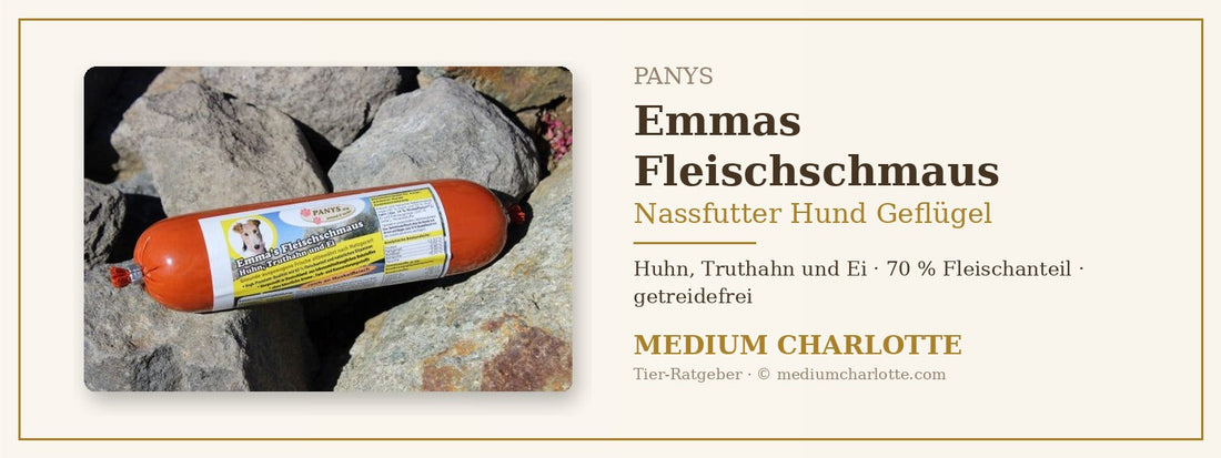 Nassfutter Hund Geflügel – PANYS Emmas Fleischschmaus Hundewurst