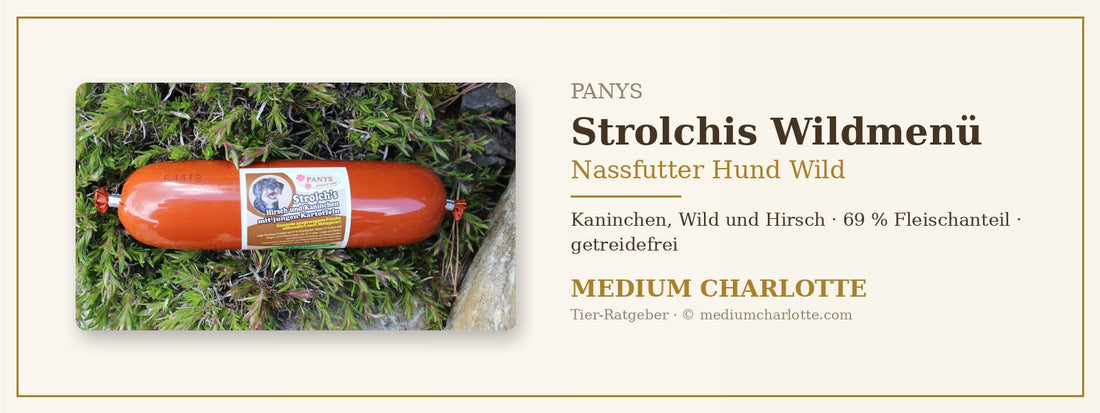 Nassfutter Hund Wild – PANYS Strolchis Wildmenü Hundewurst