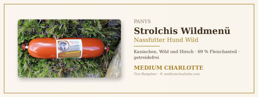 Nassfutter Hund Wild – PANYS Strolchis Wildmenü Hundewurst