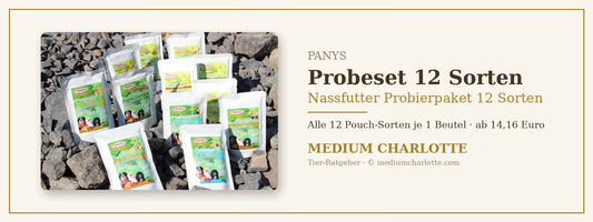 Nassfutter Probierpaket 12 Sorten – PANYS Probeset mit allen Pouchbeuteln