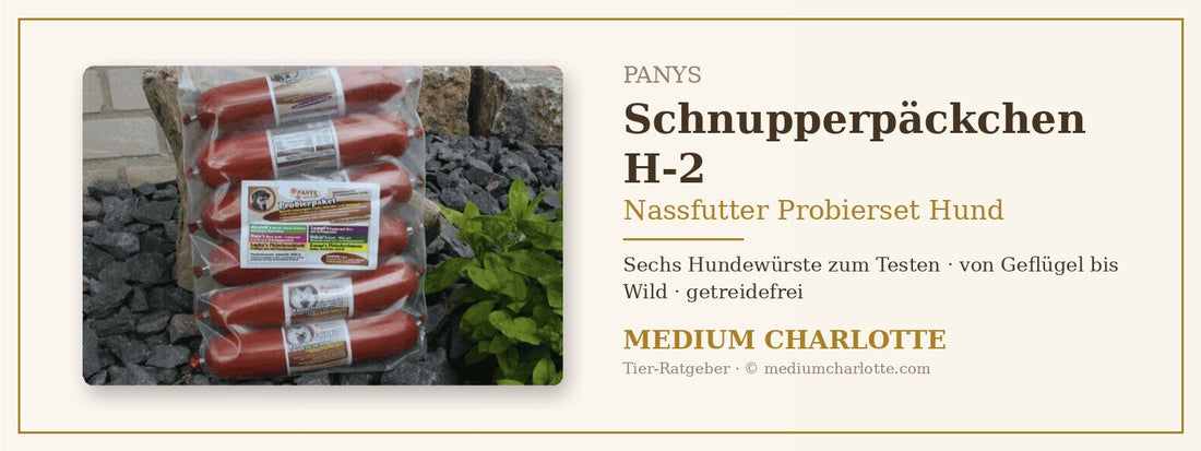 Nassfutter Probierset Hund – PANYS Schnupperpäckchen H-2 mit sechs Hundewürsten