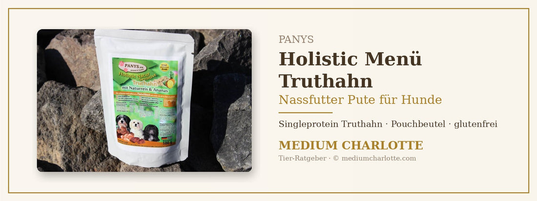 Nassfutter Pute für Hunde – PANYS Holistic Menü Truthahn im Pouchbeutel