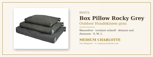 Outdoor Hundekissen grau – PANYS Box Pillow Rocky Grey