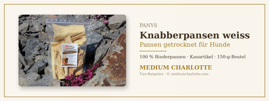 Pansen getrocknet für Hunde – PANYS Knabberpansen weiss im 150-g-Beutel