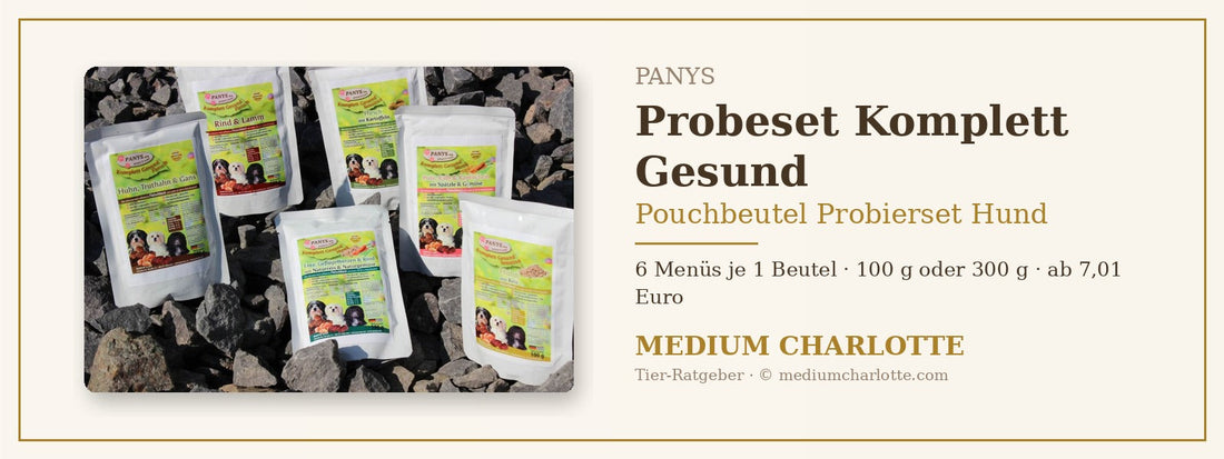 Pouchbeutel Probierset Hund – PANYS Probeset Komplett Gesund mit 6 Menüs