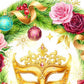Ghirlanda Veneziana – Golden Mask Christmas Wreath Wall Art Print (Printable)
