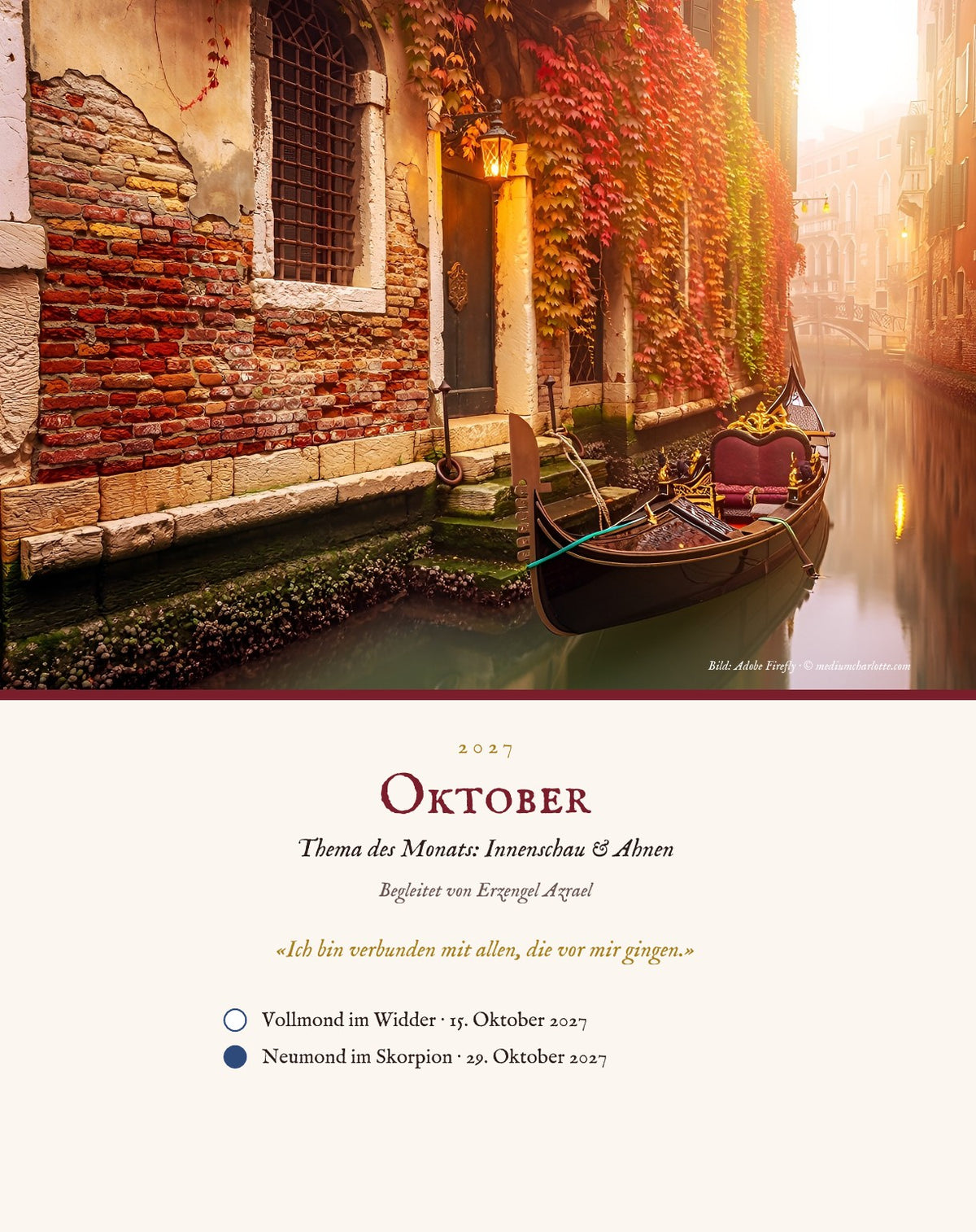 Luna Veneziana 2027 – Oktober Vorschau