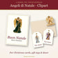 Venetian Christmas Angels Clipart – 12 Transparent PNG
