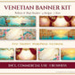 Venetian Banner Kit for Etsy, Shopify & WordPress – 4 Designs, 7 Sizes