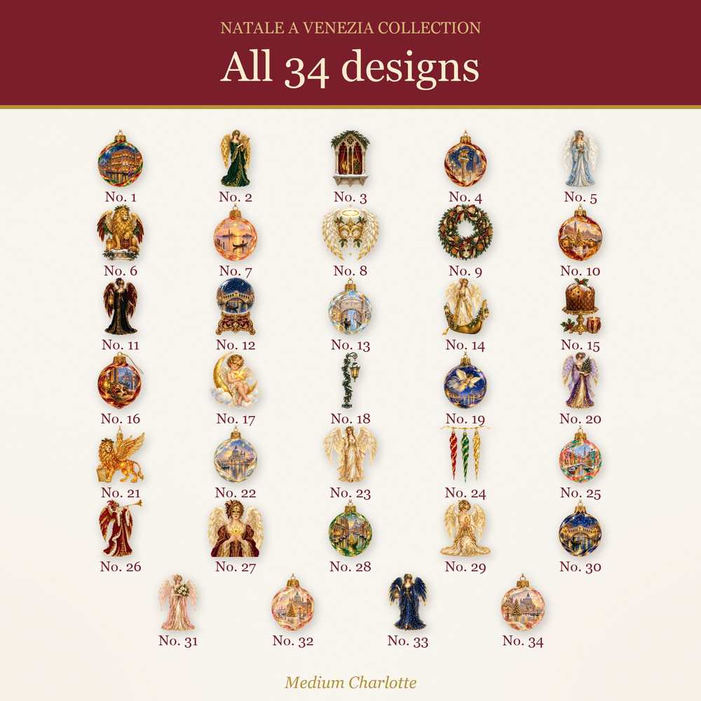Natale a Venezia Christmas Clipart Bundle – 34 Transparent PNG