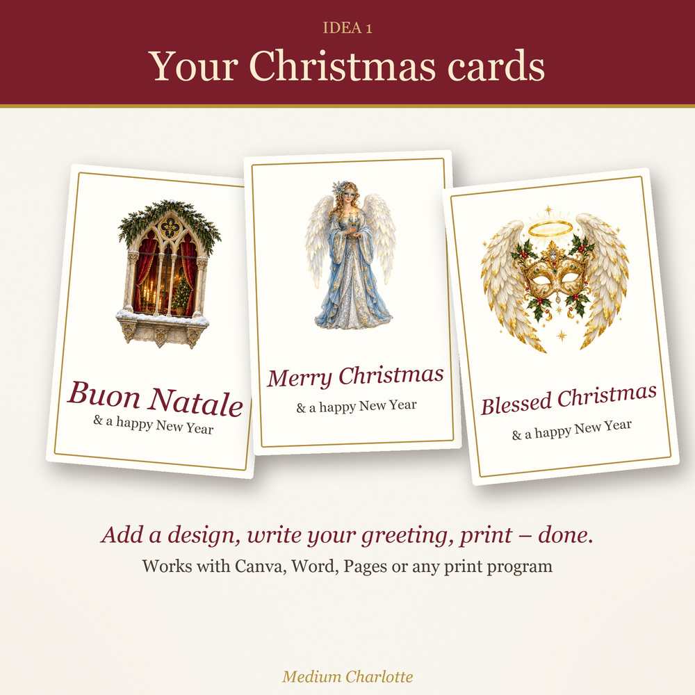 Natale a Venezia Christmas Clipart Bundle – 34 Transparent PNG