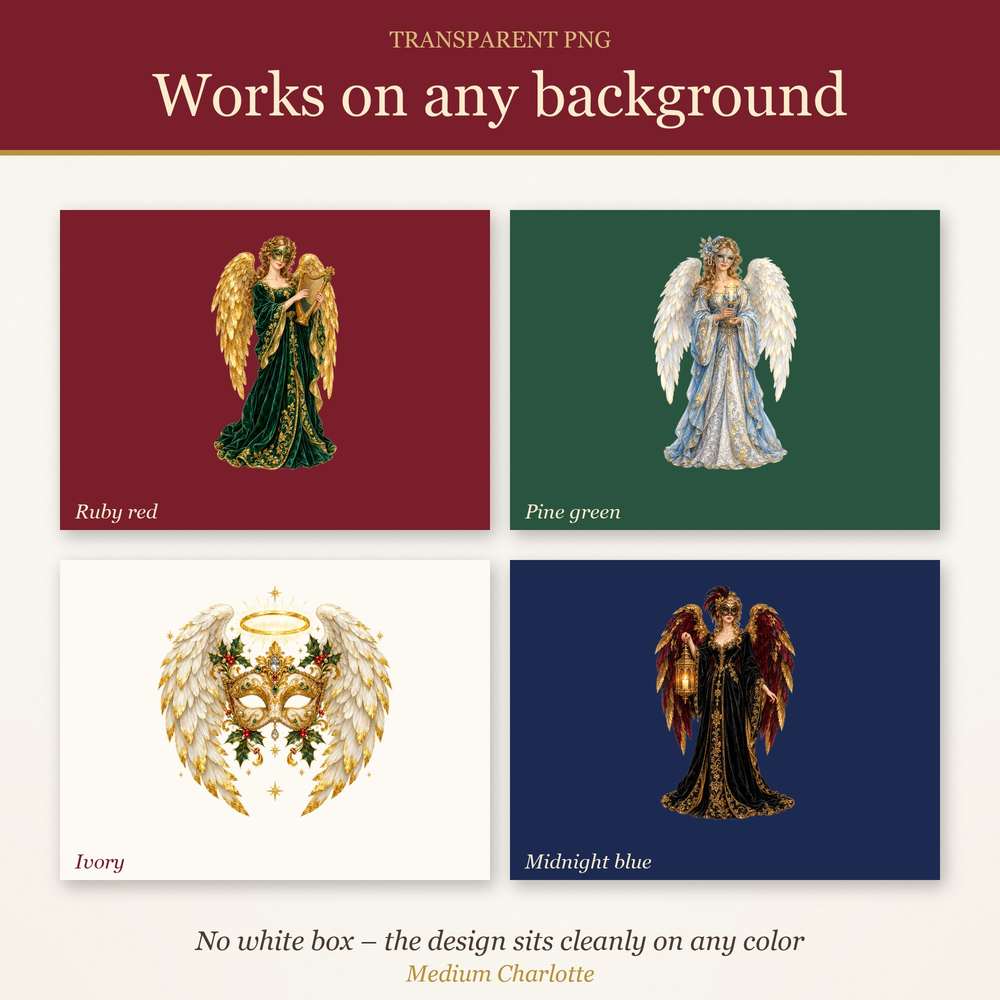 Natale a Venezia Christmas Clipart Bundle – 34 Transparent PNG